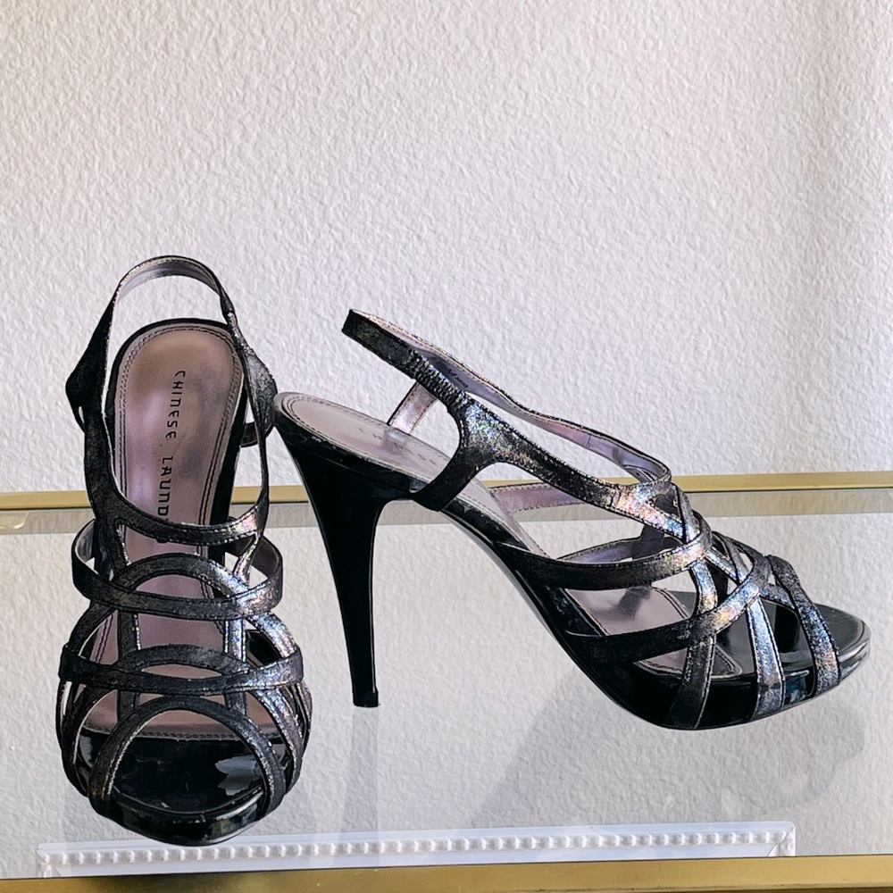 Black Strappy Heel